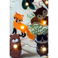 Sonbahar Konseptli Orman Hayvanları Led Işık